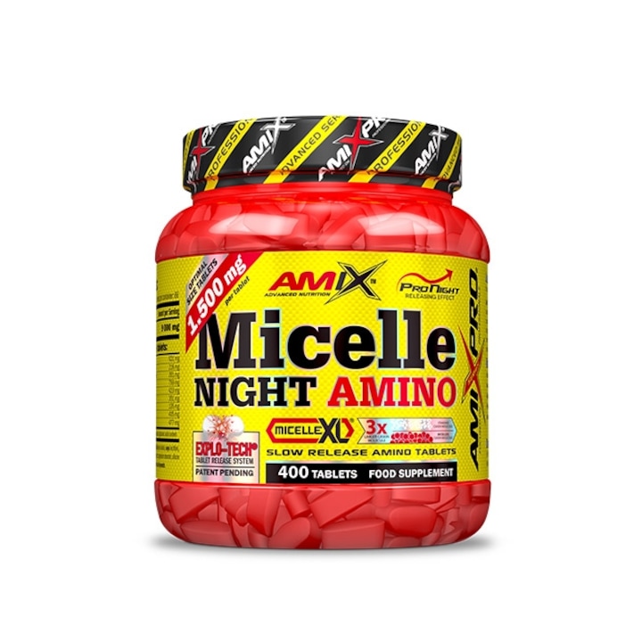 Amix, Étrend-kiegészítő Micelle Night Amino, 400 kapszula