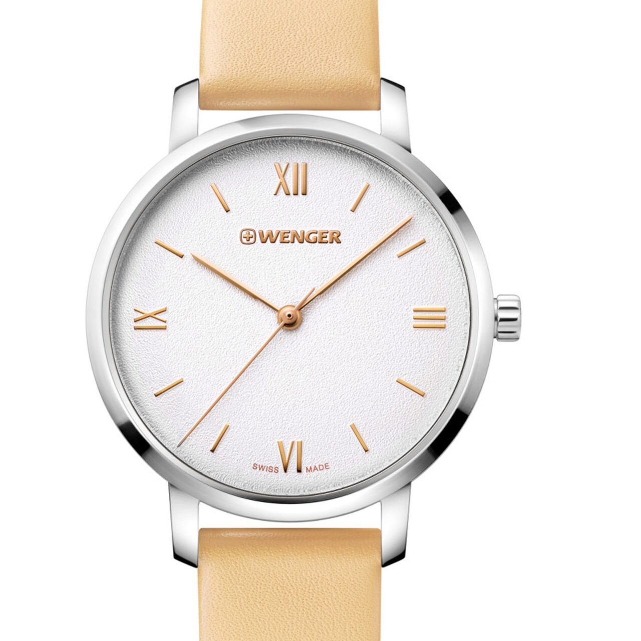 Ceas de dama Wenger 01.1731.101 Metropolitan Donnissima, 38mm, 10ATM, Argintiu