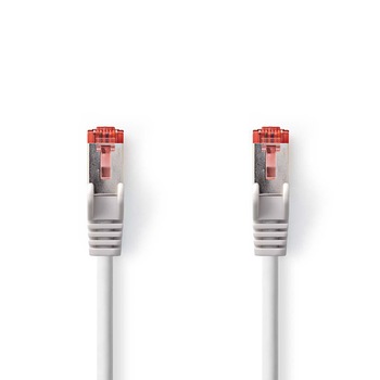 Cablu S/FTP Cat6 RJ45 tata - RJ45 tata 1m gri, Nedis Cablu S/FTP Cat6 RJ45 tata - RJ45 tata 1m gri, Nedis