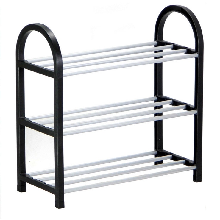 Suport Rezistent GAIA pentru pantofi din plastic si aluminiu cu 3 rafturi