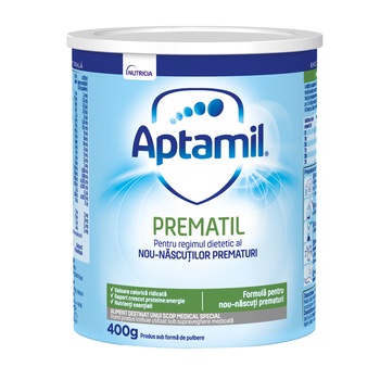 Lapte praf Aptamil Prematil, 400 g, de la nastere Lapte praf Aptamil Prematil, 400 g, de la nastere