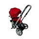 Tricicleta Supertrike, tip carucior, Pliabila, 6-36 luni, scaun rotativ, pozitie de somn, Rosu