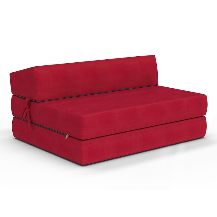 FDM Spij zdrowo Alex MINI Kihúzható kanapé típusú matrac gyerekeknek/serdülőknek, 120x200x9 cm, Piros, közepes keménységű