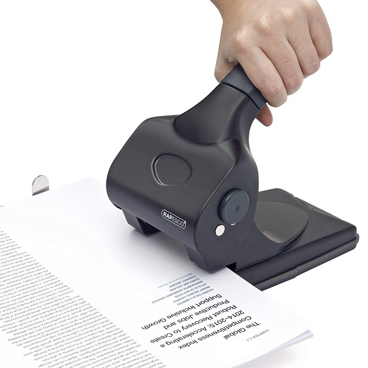 Perforator Heavy Duty - 65 coli, negru