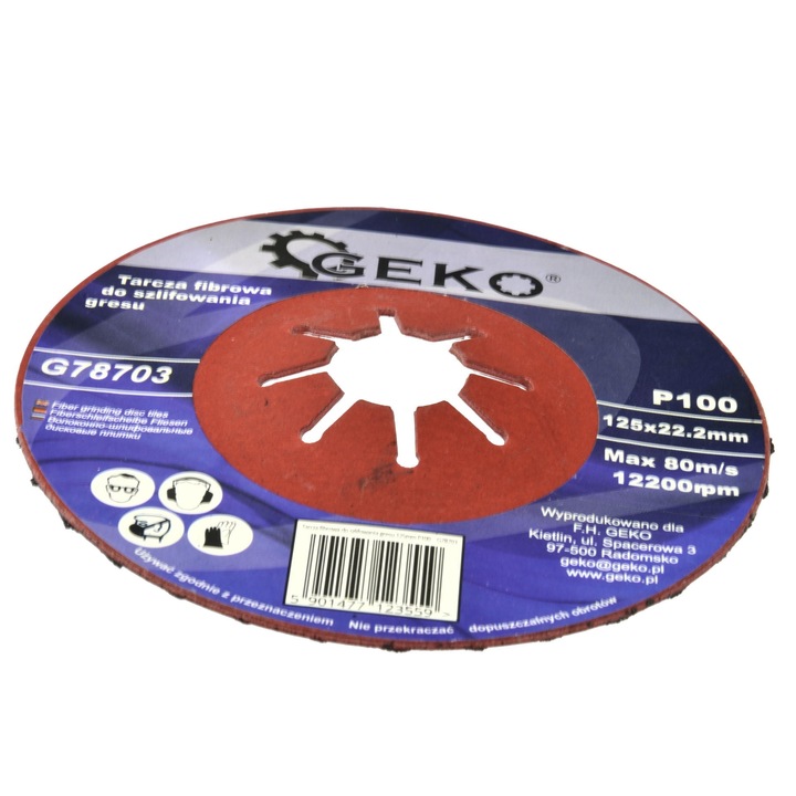 Disc slefuire 125mm P100, Geko G78703
