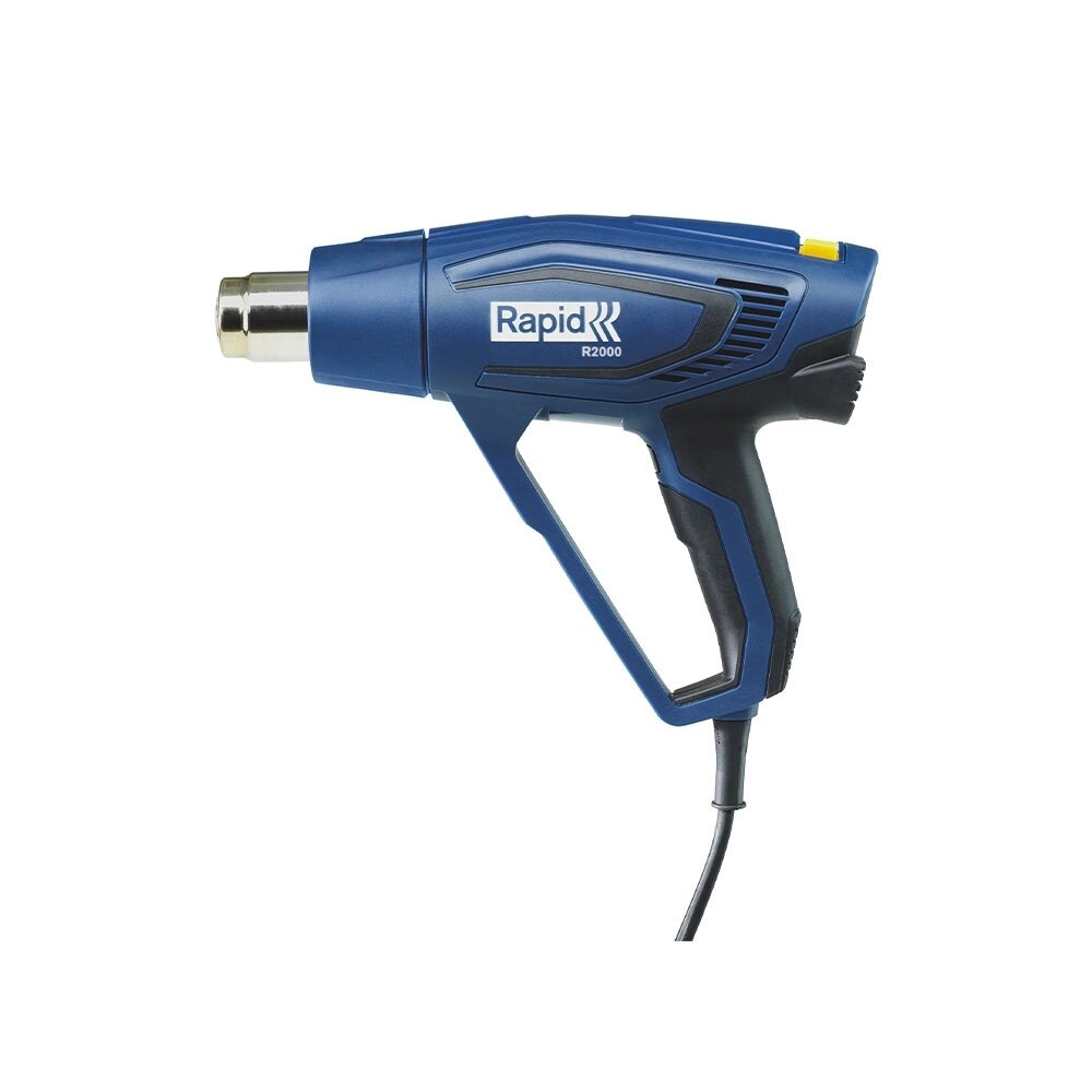 Pistol cu aer cald Rapid R2000, putere 2000 W, debit 450 l/min, reglare debit aer in 3 trepte, temperatura 60°C/600°C, protectie la supra incalzire, 5001342
