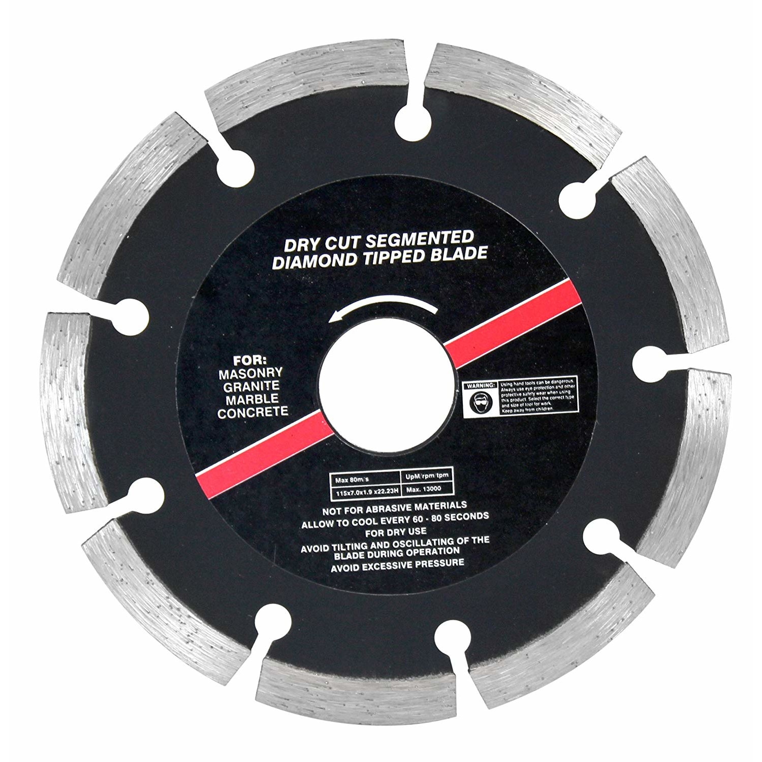 Disc diamantat segmentat 22x 155mm pentru granit, marmura si beton Dekton, DT80450