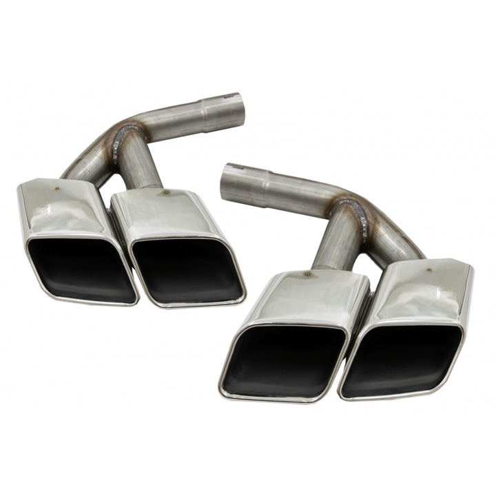 Ornamente toba compatibil cu Audi Q7 4M 2015-2019 SQ7 Design Chrome doar pentru Benzina