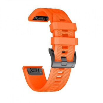 Curea ceas Smartwatch pentru Garmin Fenix 5, 22 mm Silicon iMK Ultra Quality Orange Curea ceas Smartwatch pentru Garmin Fenix 5, 22 mm Silicon iMK Ultra Quality Orange