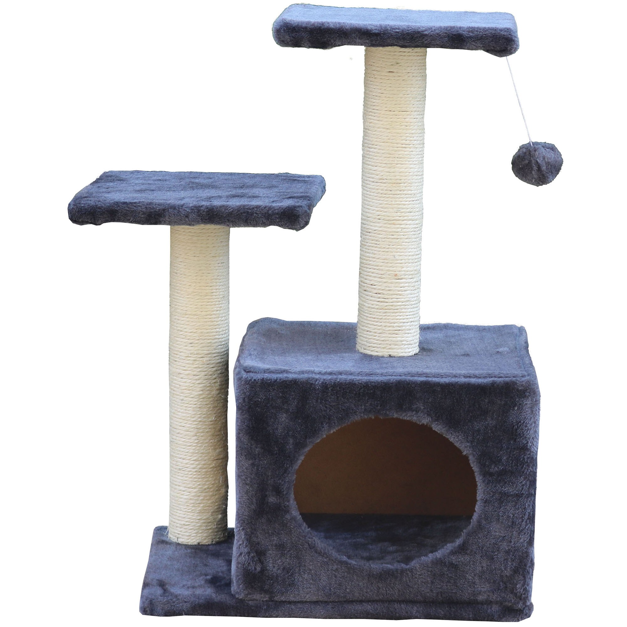 Ansamblu de joaca pentru pisici Mellow Axi, 44x33x71 cm, Gri