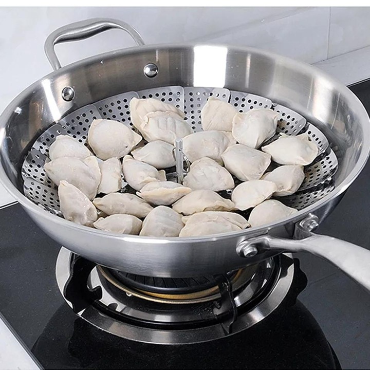 Sita pentru fiert la aburi, fructiera din inox