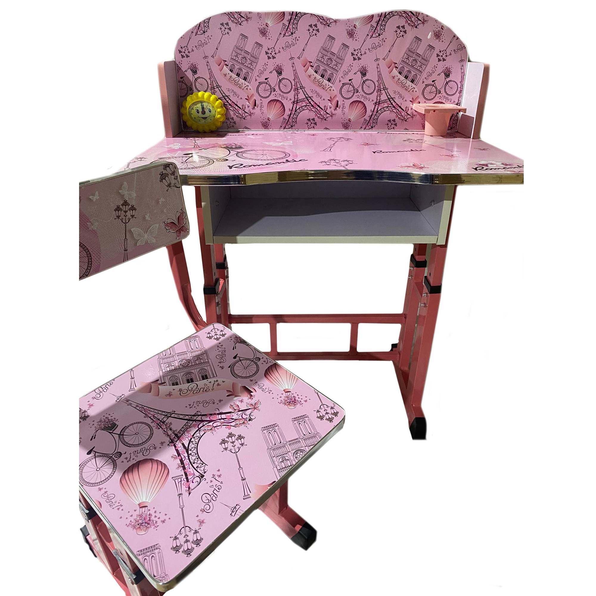 Set birou First Study KotaBaby Roz Multicolor