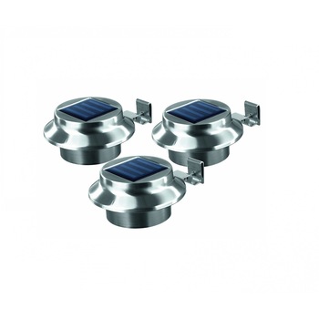 Set de 3 lampi solare EASYmaxx Argintiu Set de 3 lampi solare EASYmaxx Argintiu