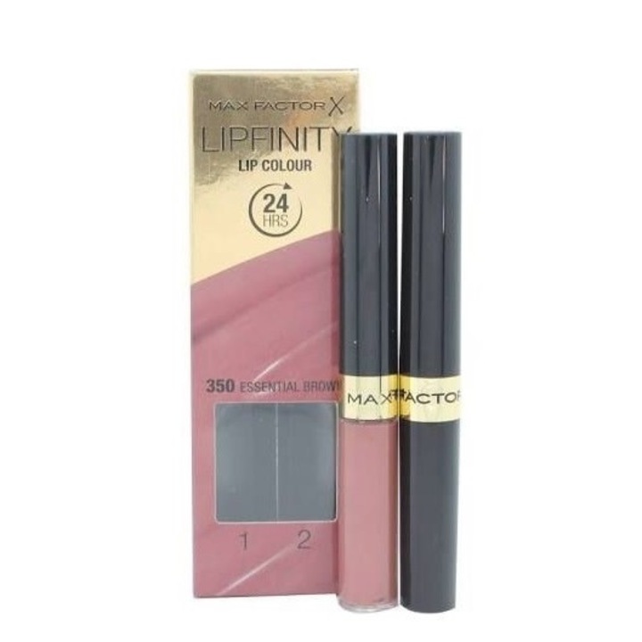 Ruj Semipermanent Max Factor Lipfinity - 350 Essential Brown