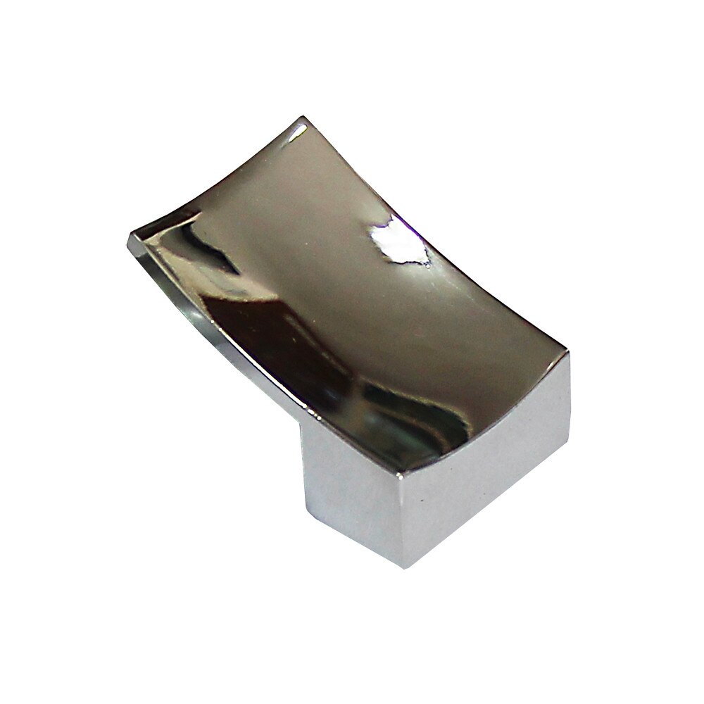 Set buton pentru mobilier, virgula curba, crom lucios, 25 buc