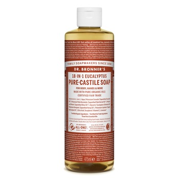 Sapun lichid de Castilia 18-in-1 Eucalipt, 475 ml - Dr.Bronner's Sapun lichid de Castilia 18-in-1 Eucalipt, 475 ml - Dr.Bronner's