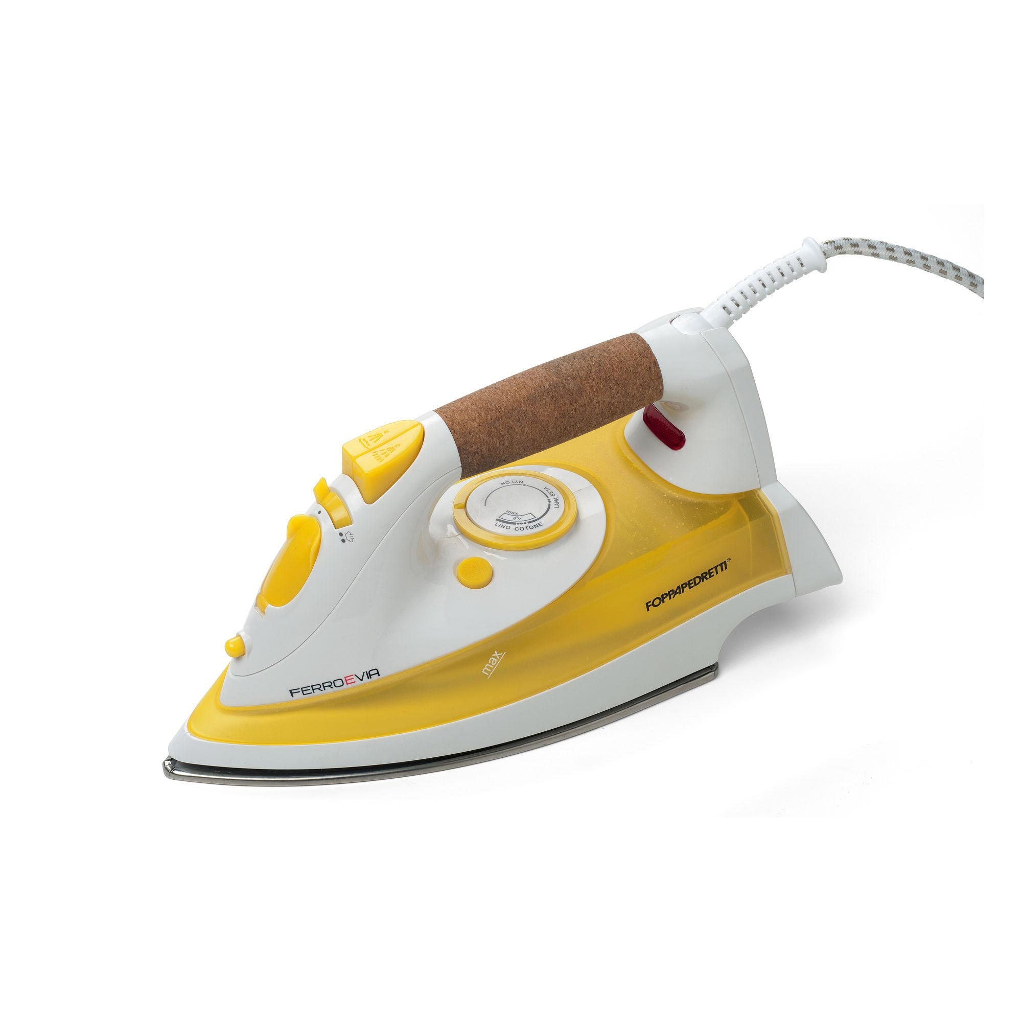 Fier de calcat Foppapedretti Ferroevia, putere 2000W, sistem antipicurare, recipient 220ml, maner de pluta