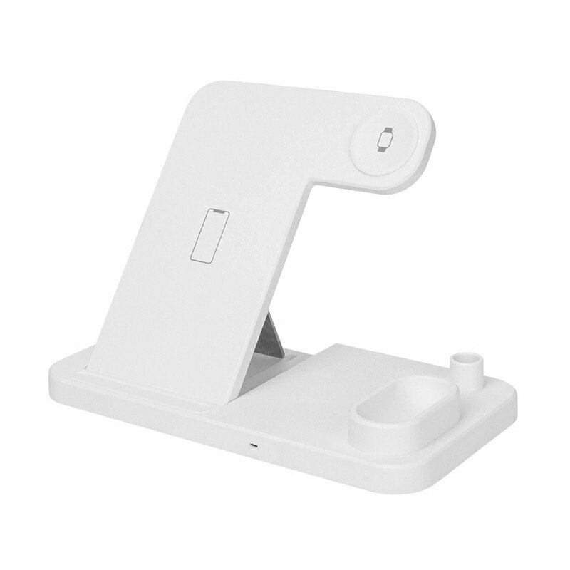 Statie incarcare/incarcator Wireless 4in1, cablu de incarcare Type C, pentru iPhone/Airpods/Apple Watch/ Pix pentru Ipad , Alb, BBL1241
