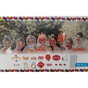 Set 16 piese, BRUNO, propsuri, pentru petrecerea burlacitelor Set 16 piese, BRUNO, propsuri, pentru petrecerea burlacitelor