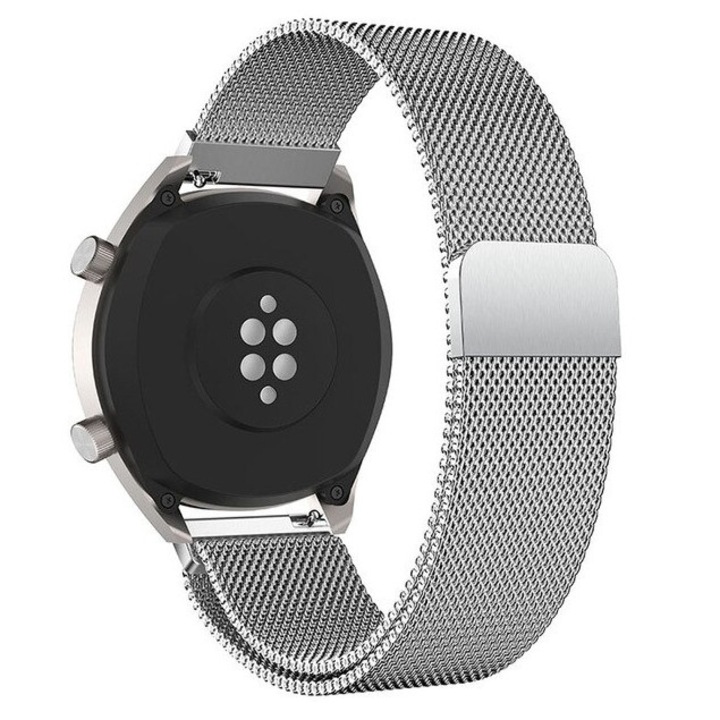 Метална магнитна каишка Nordic за smartwatch Huawei watch GT/GT 2, Сребърен