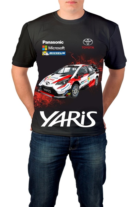 3D Тениска REAL SPORT ,Toyota Yaties WRC 030, Черна, S EU