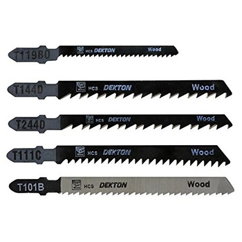 Set 5 lame fierastrau pendular asortat HCS Dekton, Lemn SI PVC, prindere tip T, DT80910 Set 5 lame fierastrau pendular asortat HCS Dekton, Lemn SI PVC, prindere tip T, DT80910