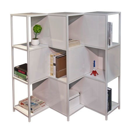 Raft Kring Office, Pal si metal, Alb, 93.5 x 99.5 x 120 cm