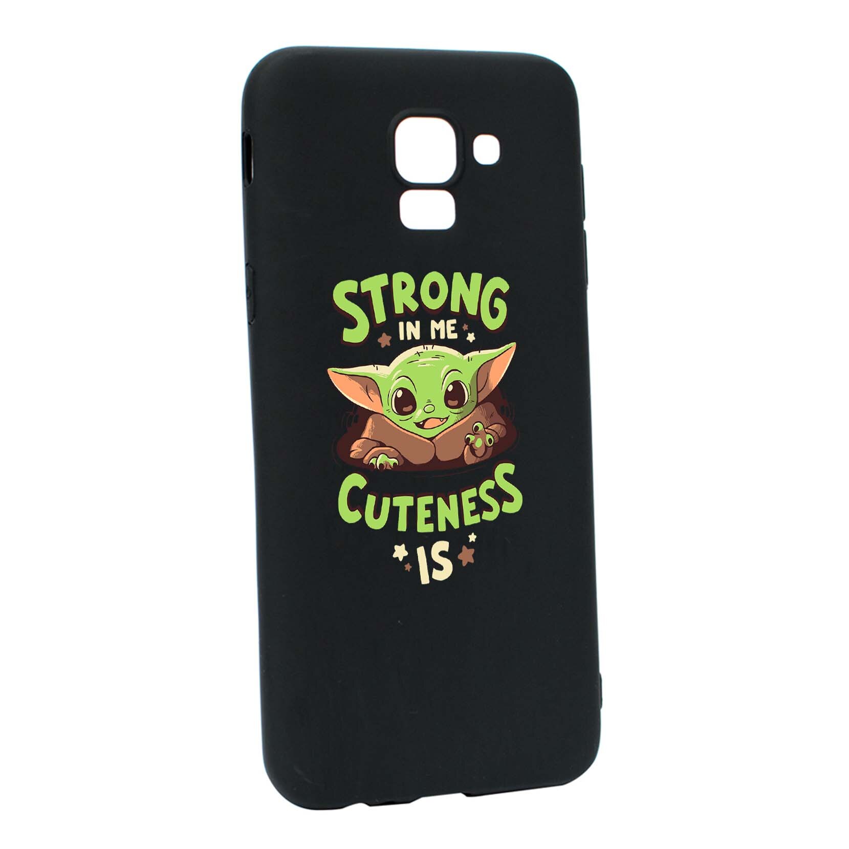 Husa de protectie Star Wars - Baby Yoda, Movie pentru Samsung Galaxy J6 2018, rezistenta la uzura, anti-alunecare, din silicon Premium, B400
