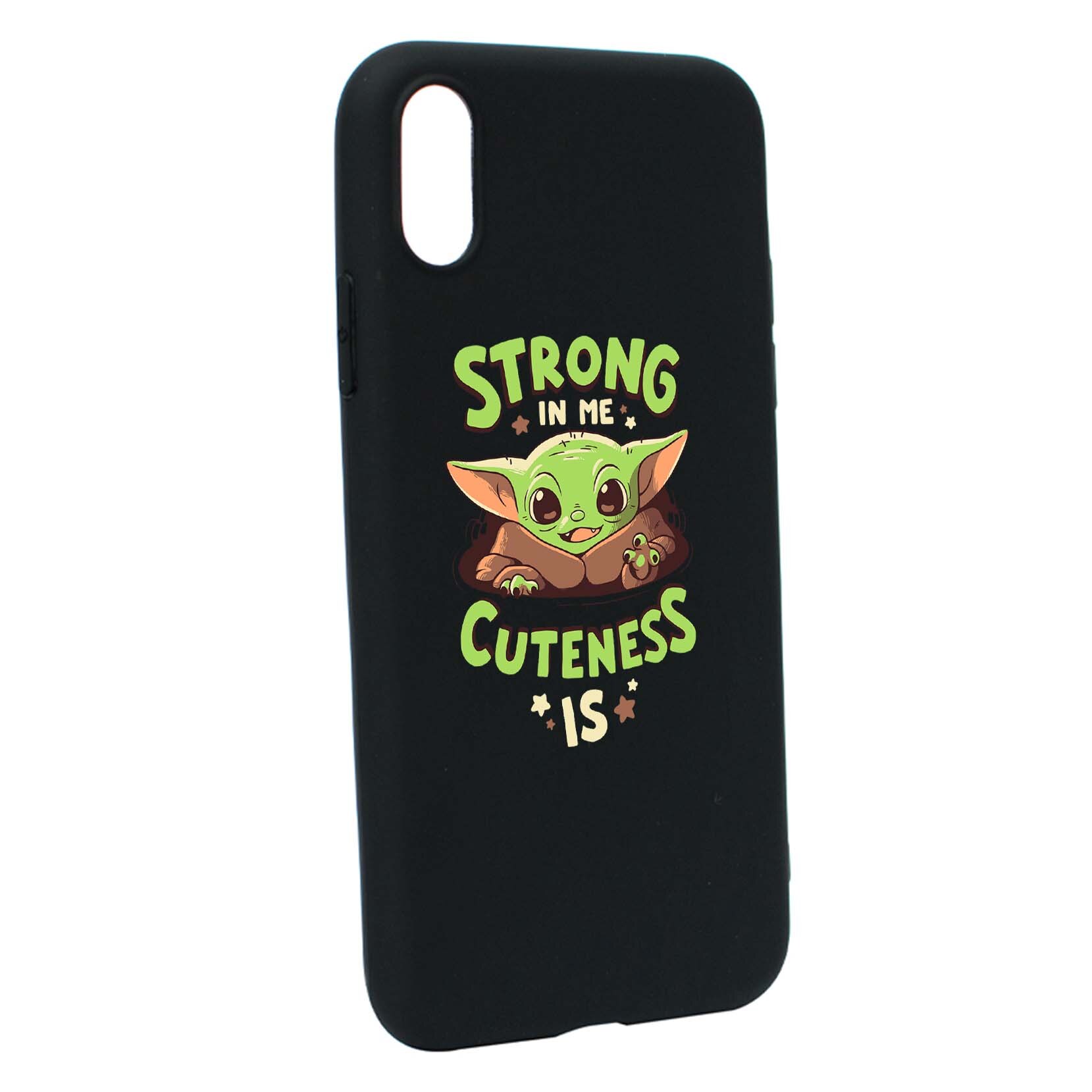 Husa de protectie Star Wars - Baby Yoda, Movie pentru Apple iPhone XS / X, rezistenta la uzura, anti-alunecare, din silicon Premium, B400