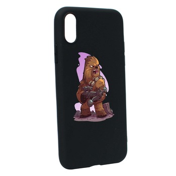 Husa de protectie Star Wars - Chewbacca, Movie pentru Apple iPhone XS / X, rezistenta la uzura, anti-alunecare, din silicon Premium, B401 Husa de protectie Star Wars - Chewbacca, Movie pentru Apple iPhone XS / X, rezistenta la uzura, anti-alunecare, din silicon Premium, B401