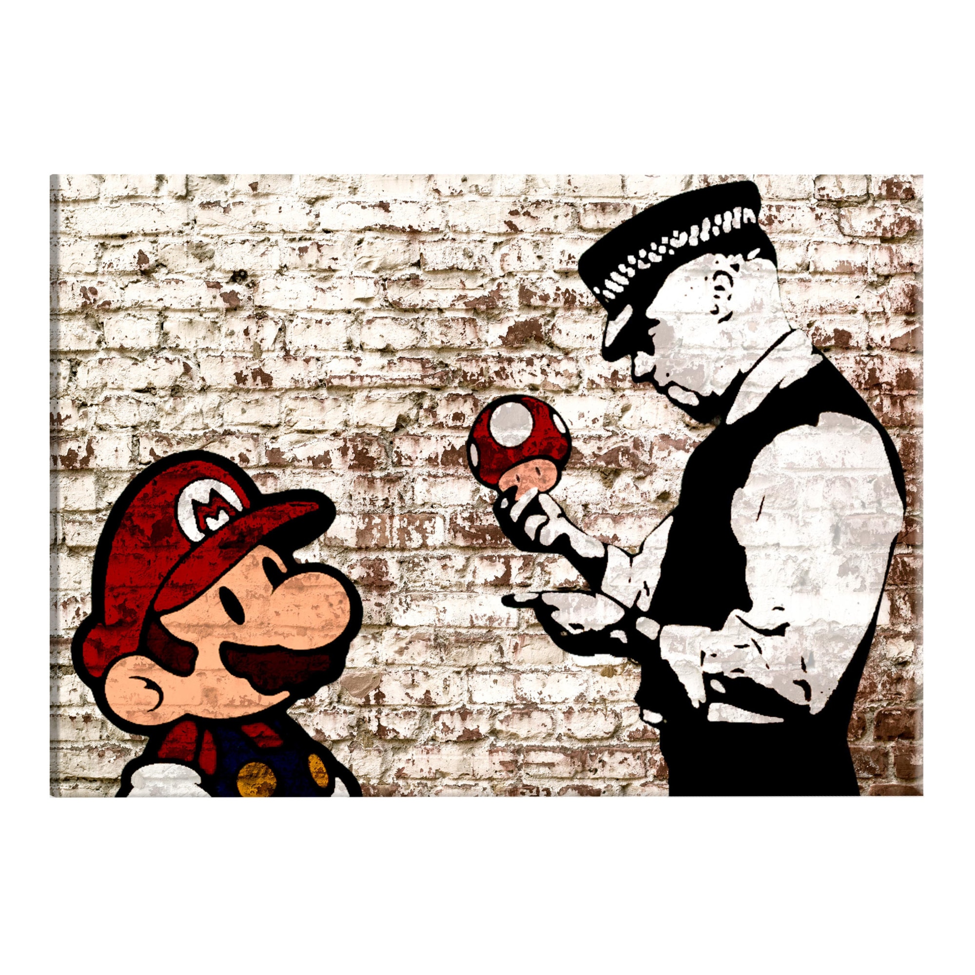 Tablou canvas - Banksy Peretele sfasiat - 120 x 80 cm