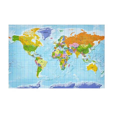 Tablou Din Pluta Harta Mondiala Steagurile Tarilor 90 X 60 Cm Emag Ro