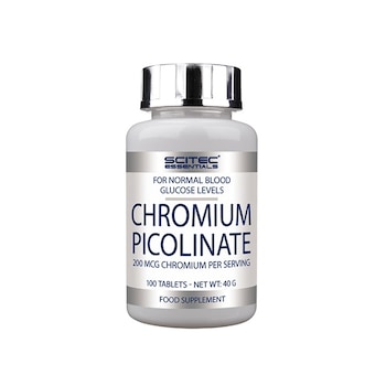 Supliment nutritiv Chromium Picolinate, Scitec , 100 de tablete Supliment nutritiv Chromium Picolinate, Scitec , 100 de tablete
