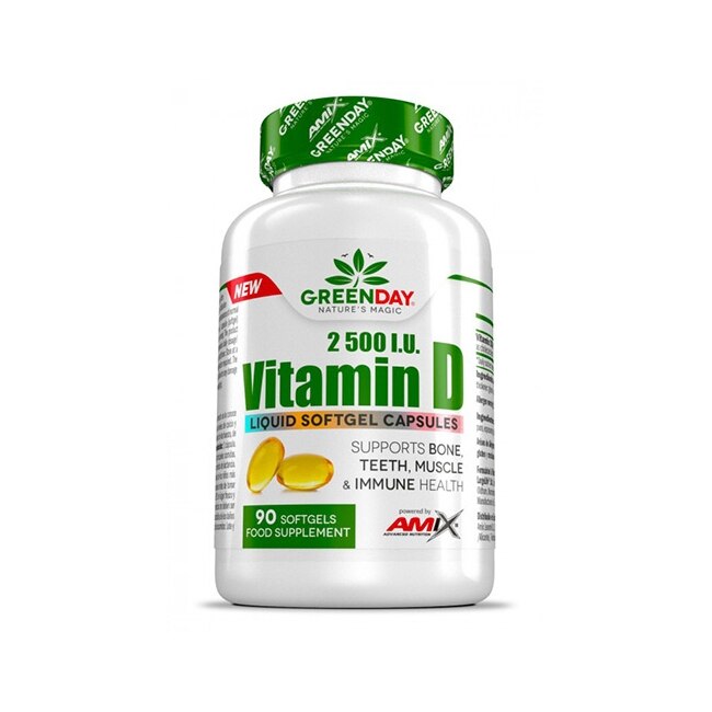 Supliment nutritiv Amix, Vitamina D3, 2500IU, 90 capsule moi