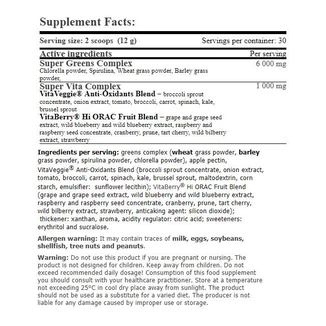 Pudra energizanta cu aroma de mar, Super Greens, AMIX, 0,360 kg