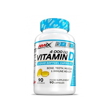Supliment nutritiv Amix, Vitamina D, 4000 IU, 90 capsule moi Supliment nutritiv Amix, Vitamina D, 4000 IU, 90 capsule moi