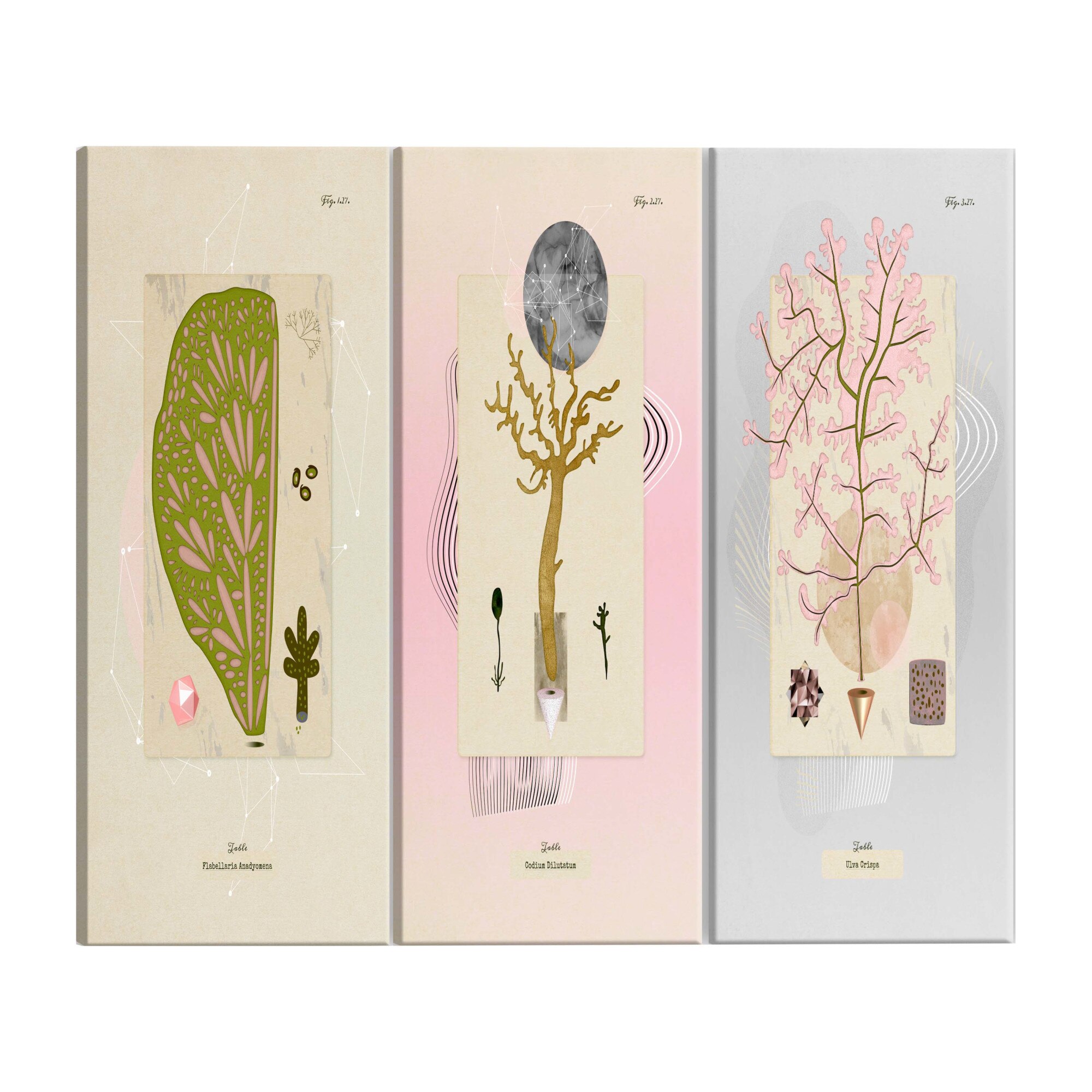 Tablou canvas 3 piese - Copaci - 60 x 30 cm