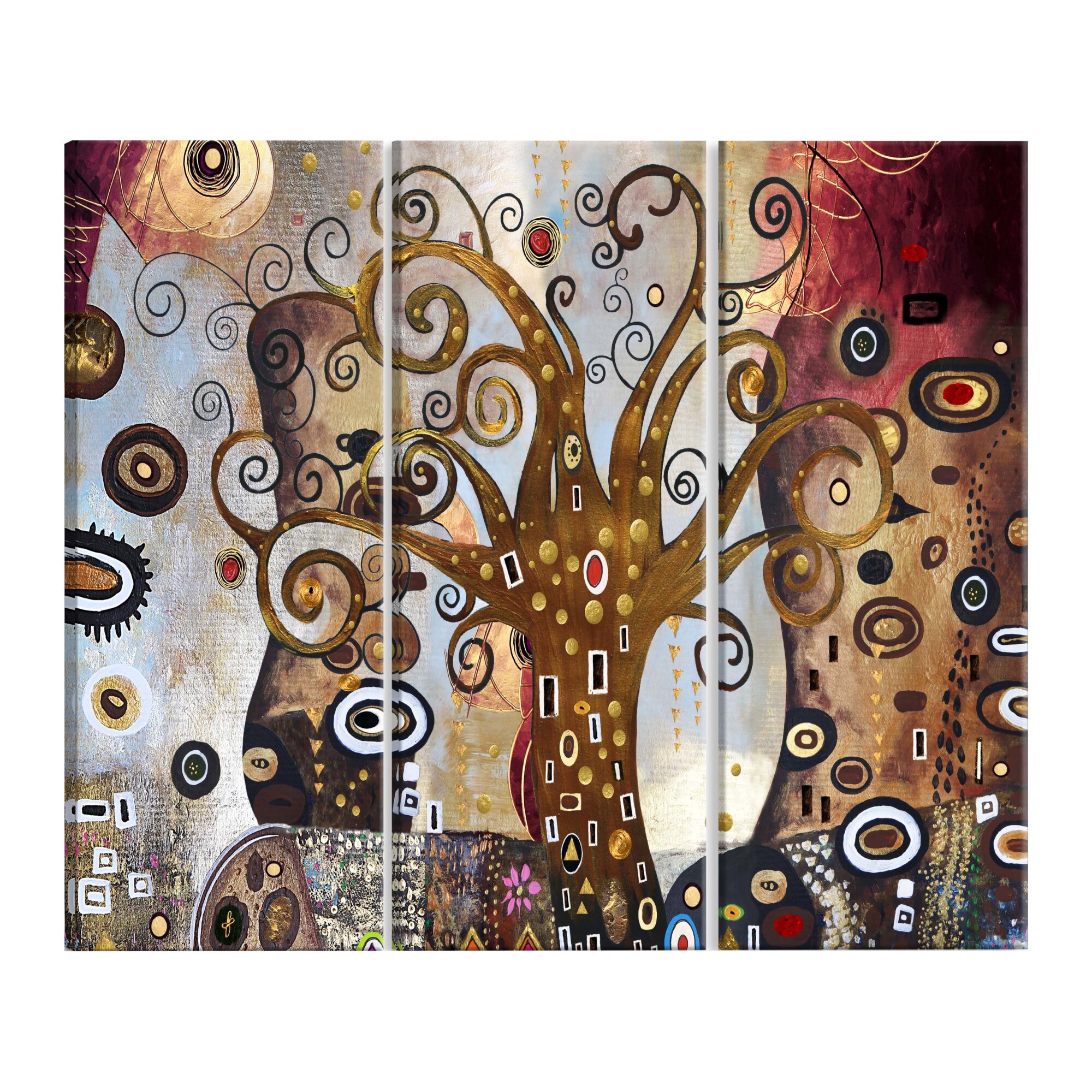 Tablou canvas 3 piese - Bucuria vietii - 90 x 60 cm