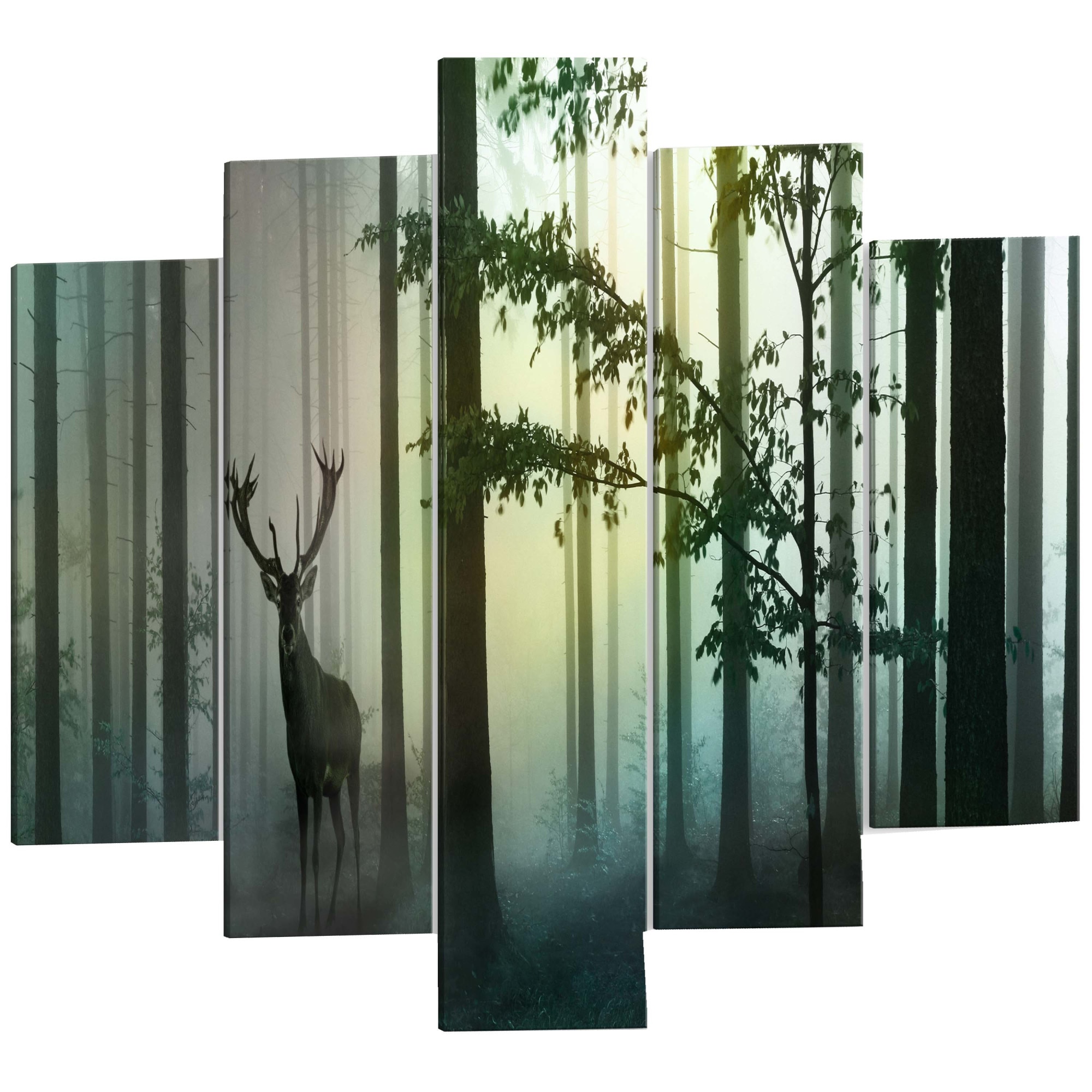 Tablou canvas 5 piese - Dimineata 2 - 200 x 100 cm