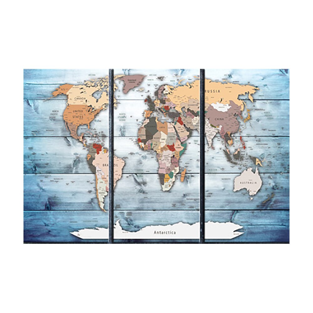 Tablou din pluta - 3 piese - Sapphire Travel - 90 x 60 cm