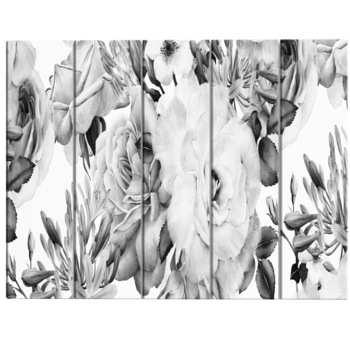 Tablou canvas 5 piese - Compozitie trandafir 1 - 225 x 90 cm Tablou canvas 5 piese - Compozitie trandafir 1 - 225 x 90 cm