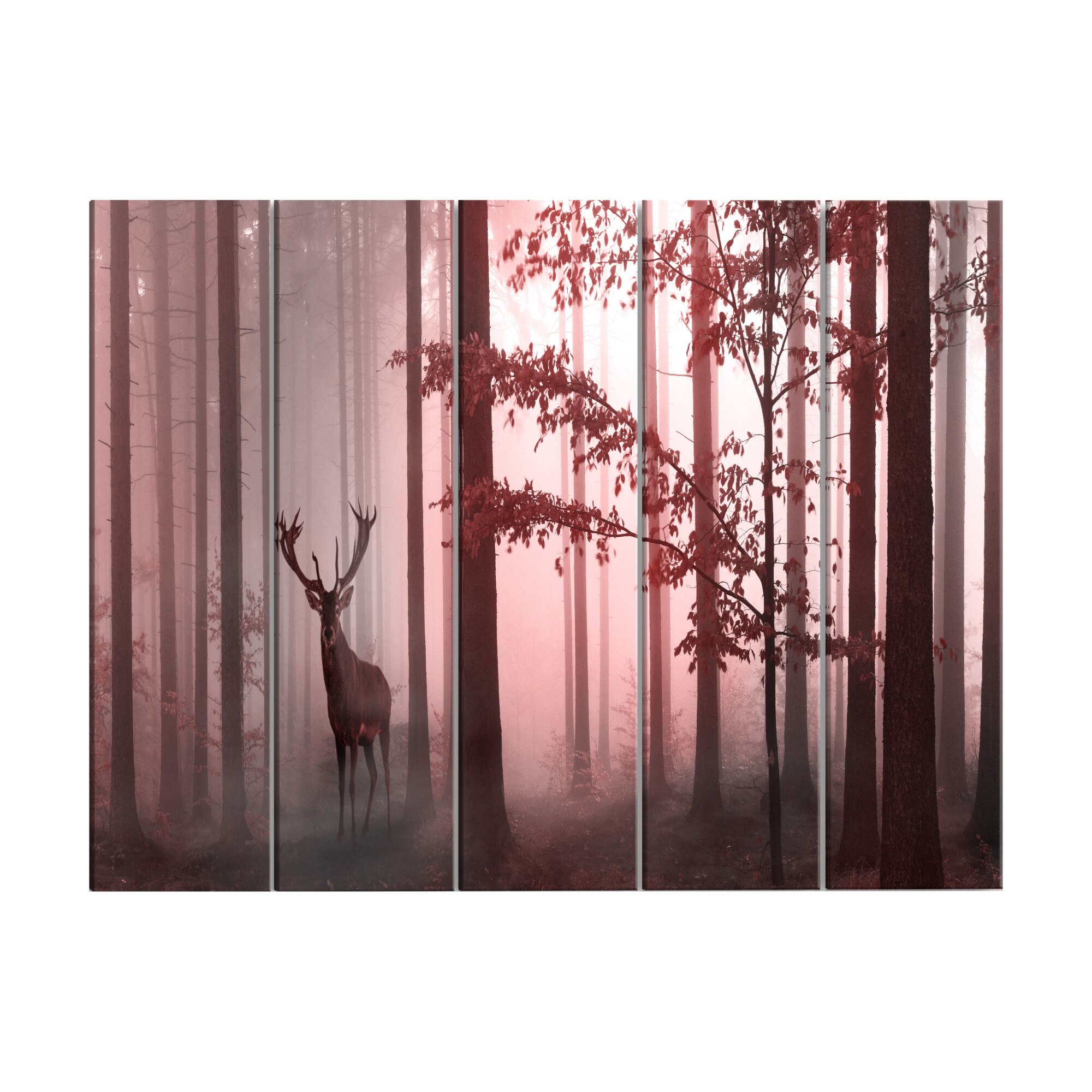 Tablou canvas 5 piese - Dimineata 1 - 225 x 90 cm