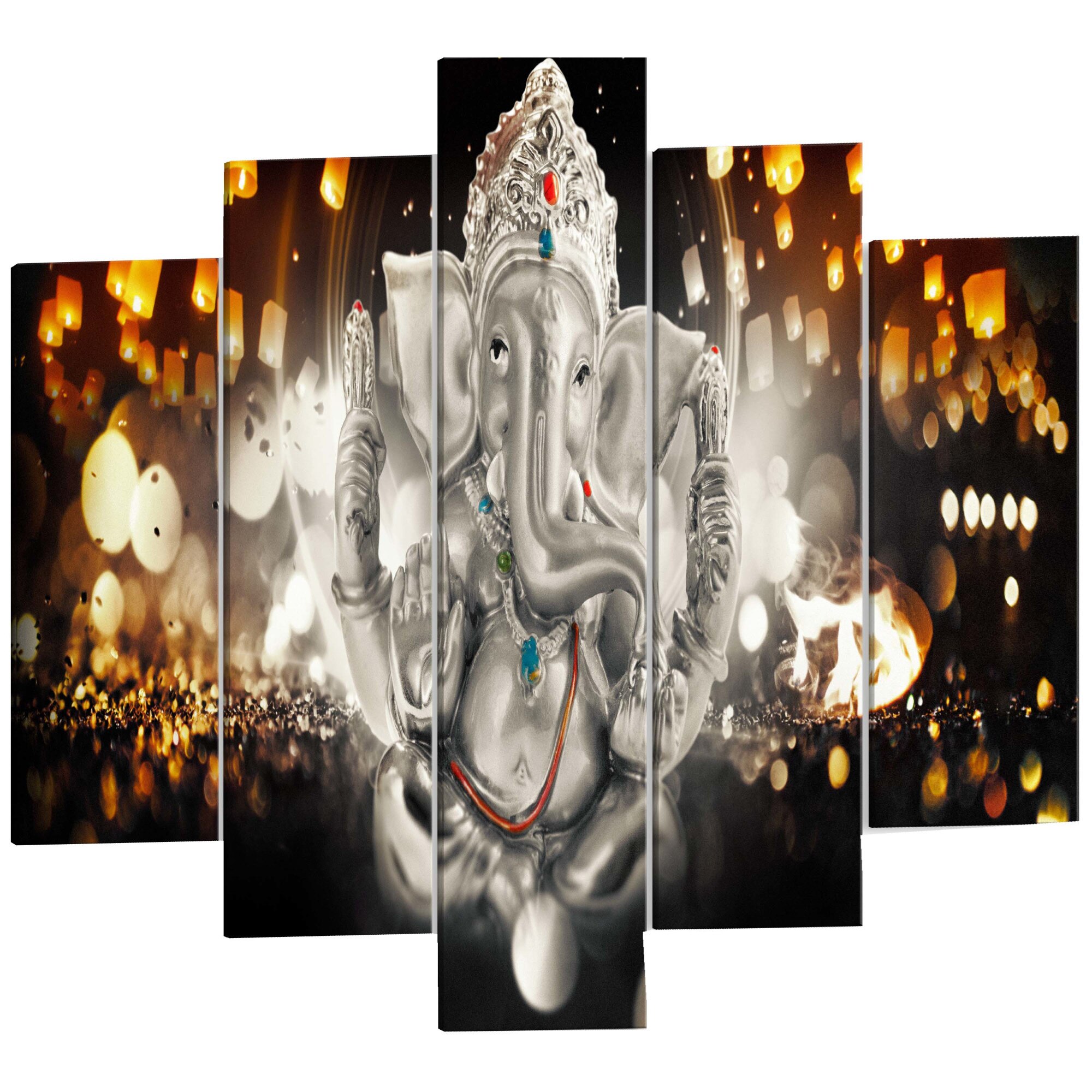 Tablou canvas 5 piese - Filosofia lui Buddha - 100 x 50 cm