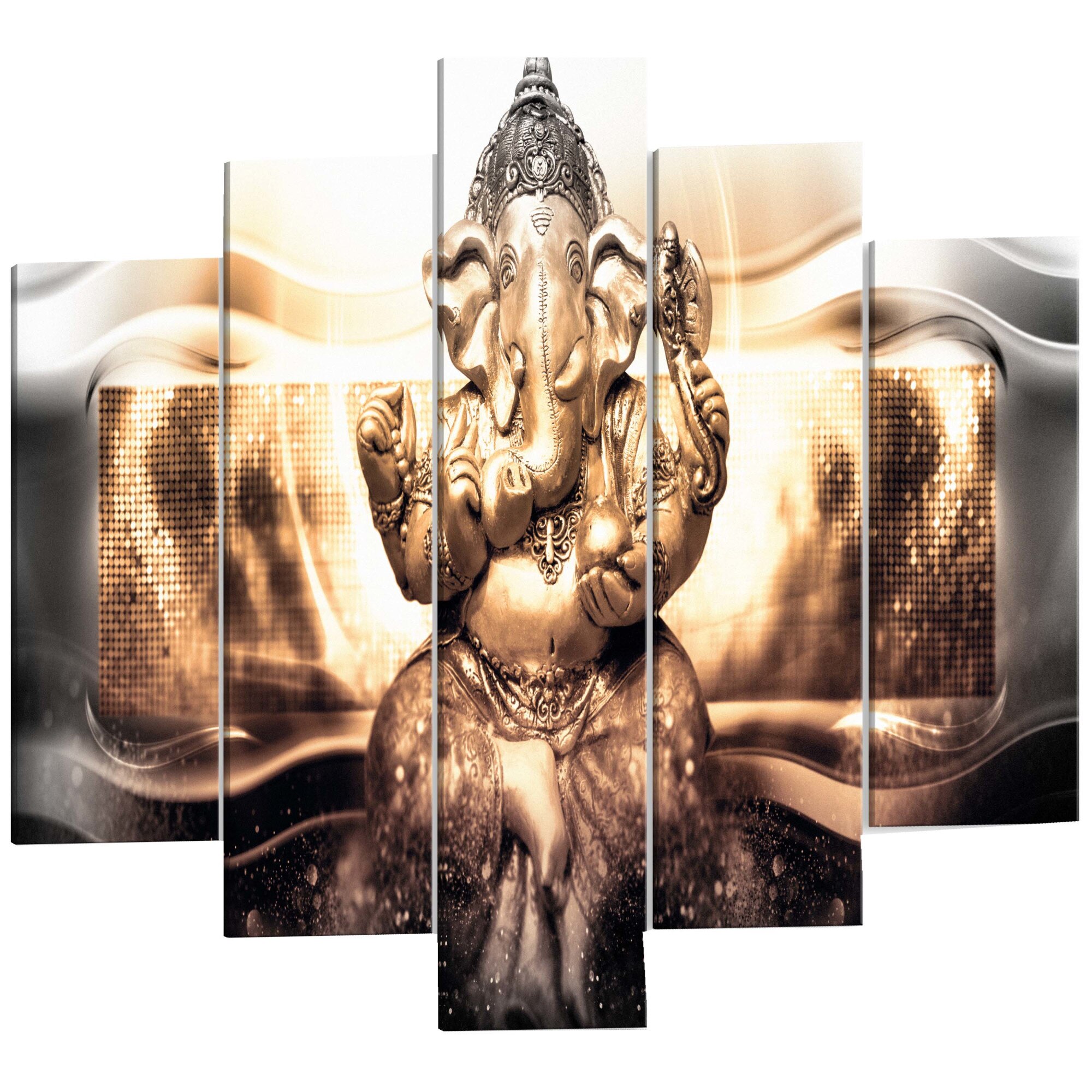 Tablou canvas 5 piese - Stilul Buddha 1 - 100 x 50 cm