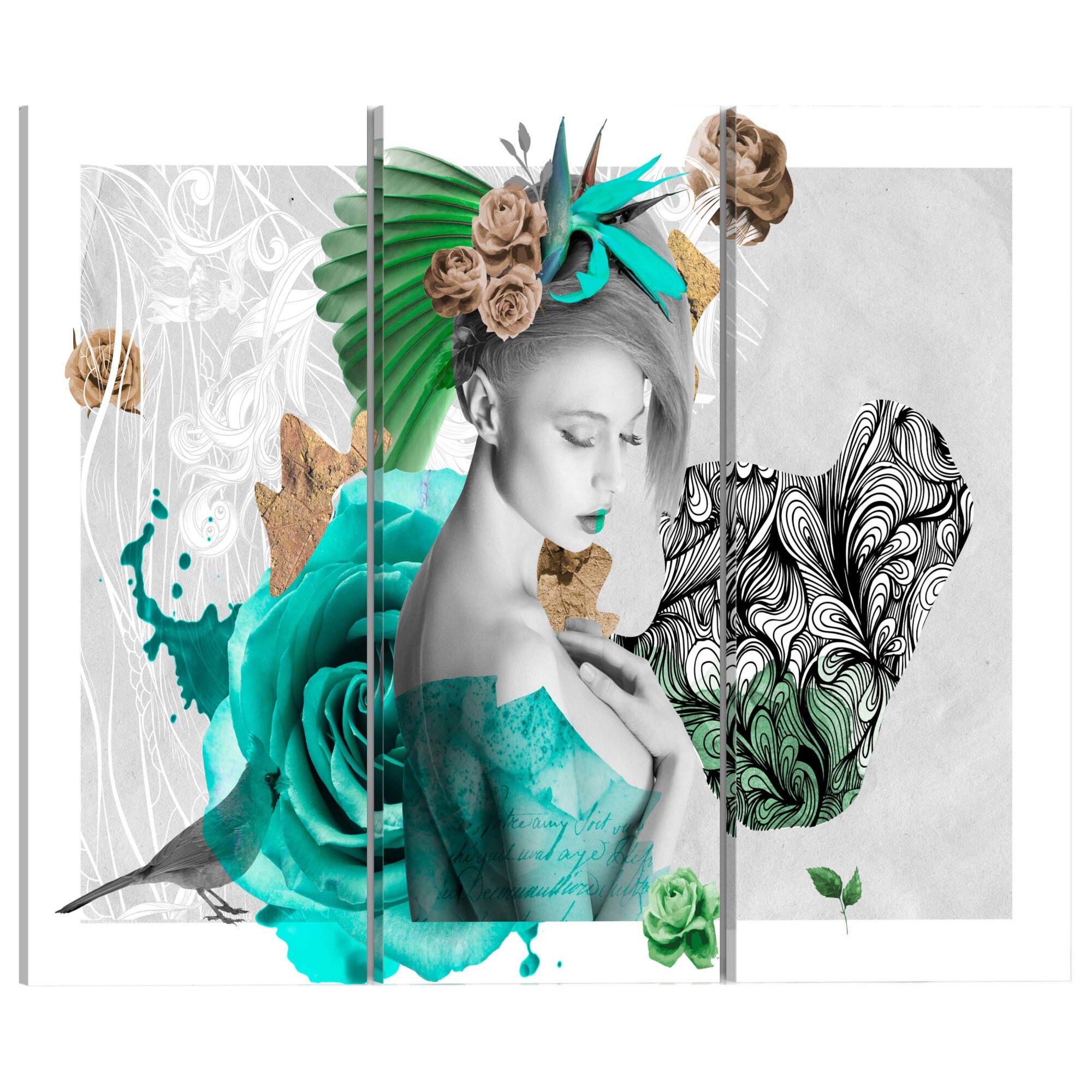 Tablou canvas 3 piese - Individualist - 60 x 40 cm