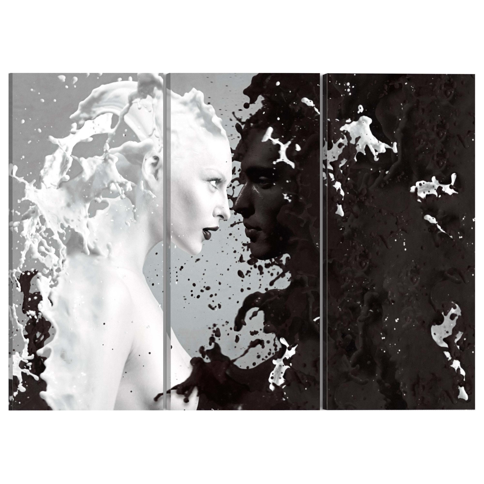 Tablou canvas 3 piese - Milk si Choco triptic - 120 x 80 cm