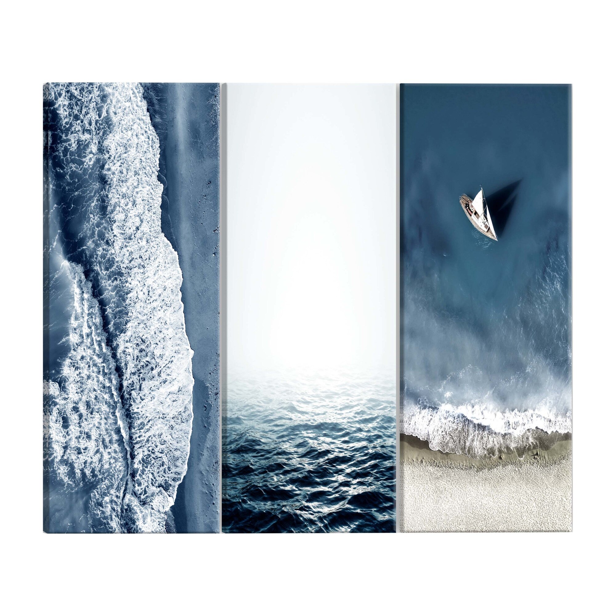 Tablou canvas 3 piese - Peisaj marin - 60 x 30 cm