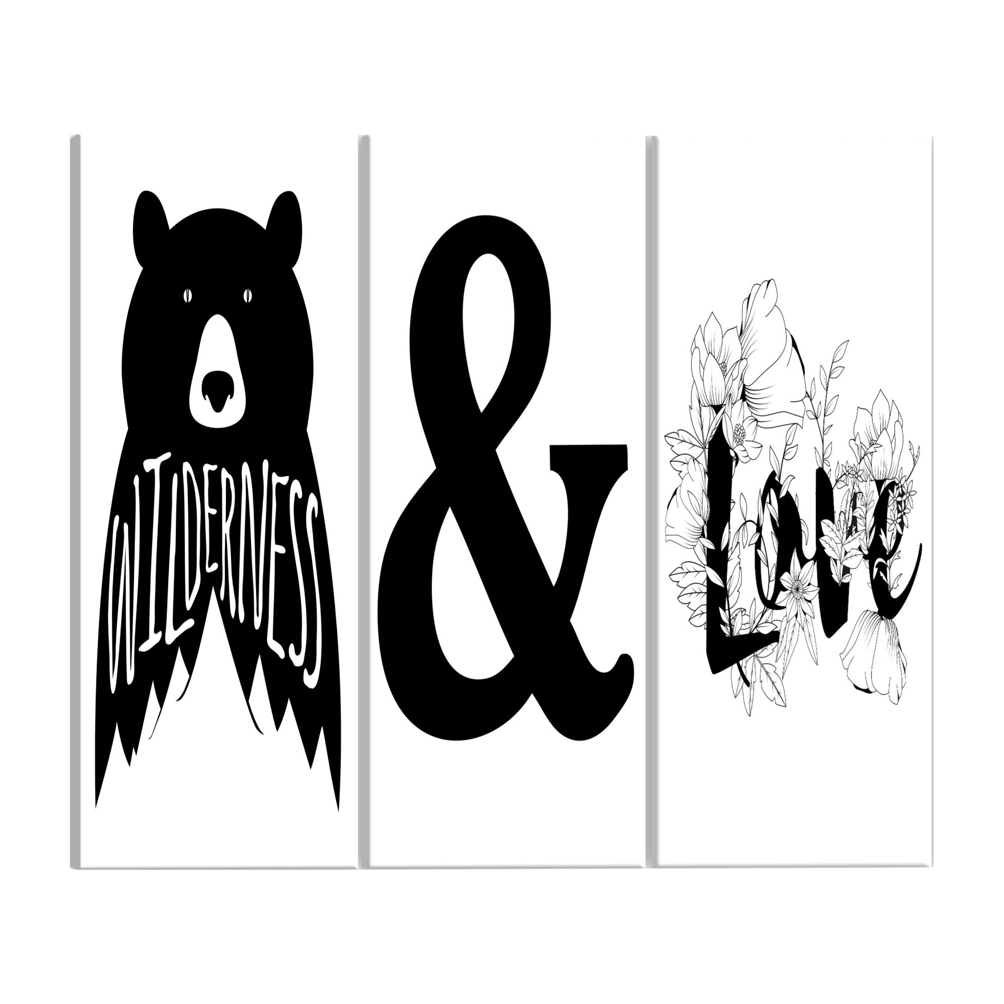 Tablou canvas 3 piese - Vointa si Iubire - 60 x 30 cm