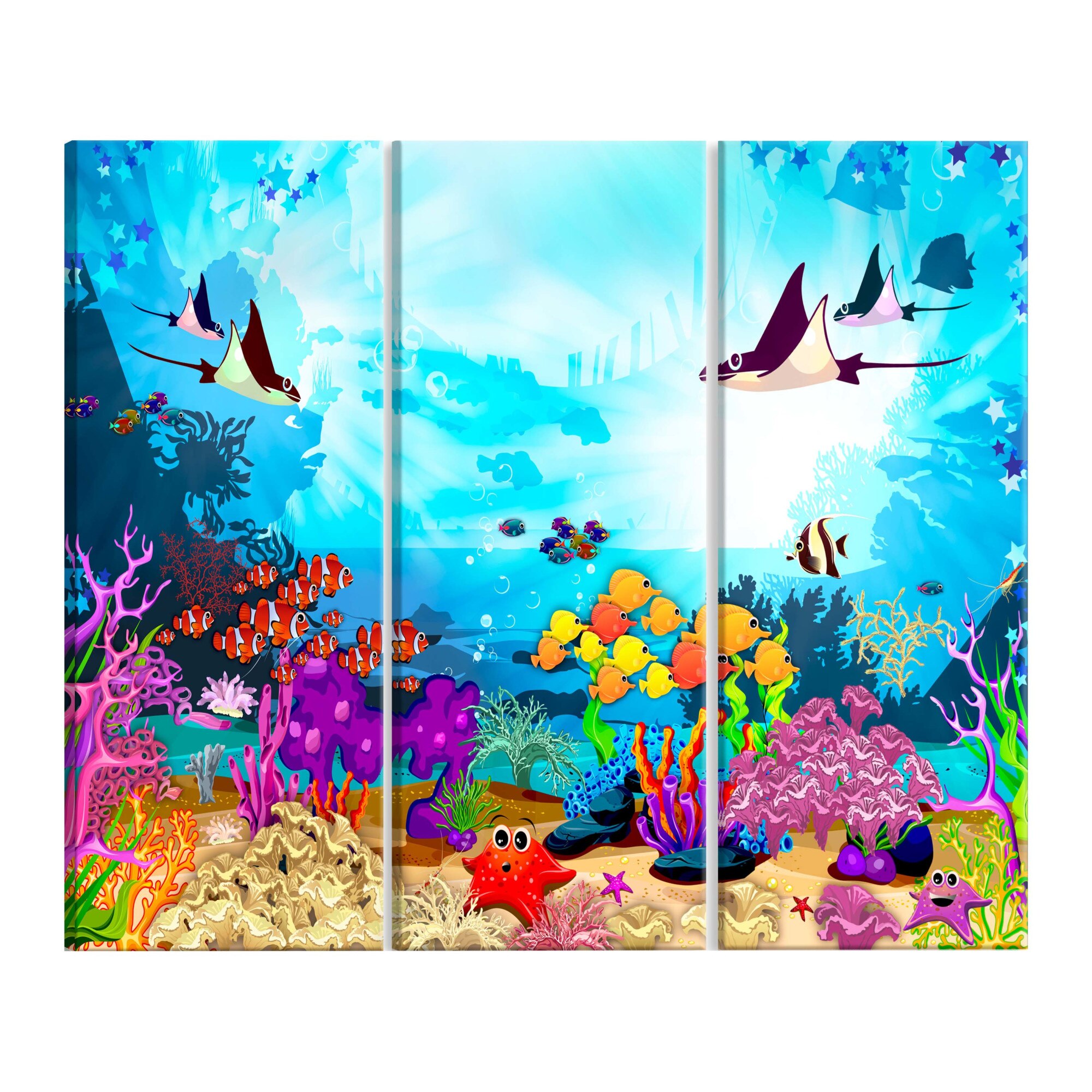 Tablou canvas 3 piese - Distractie sub apa - 120 x 80 cm