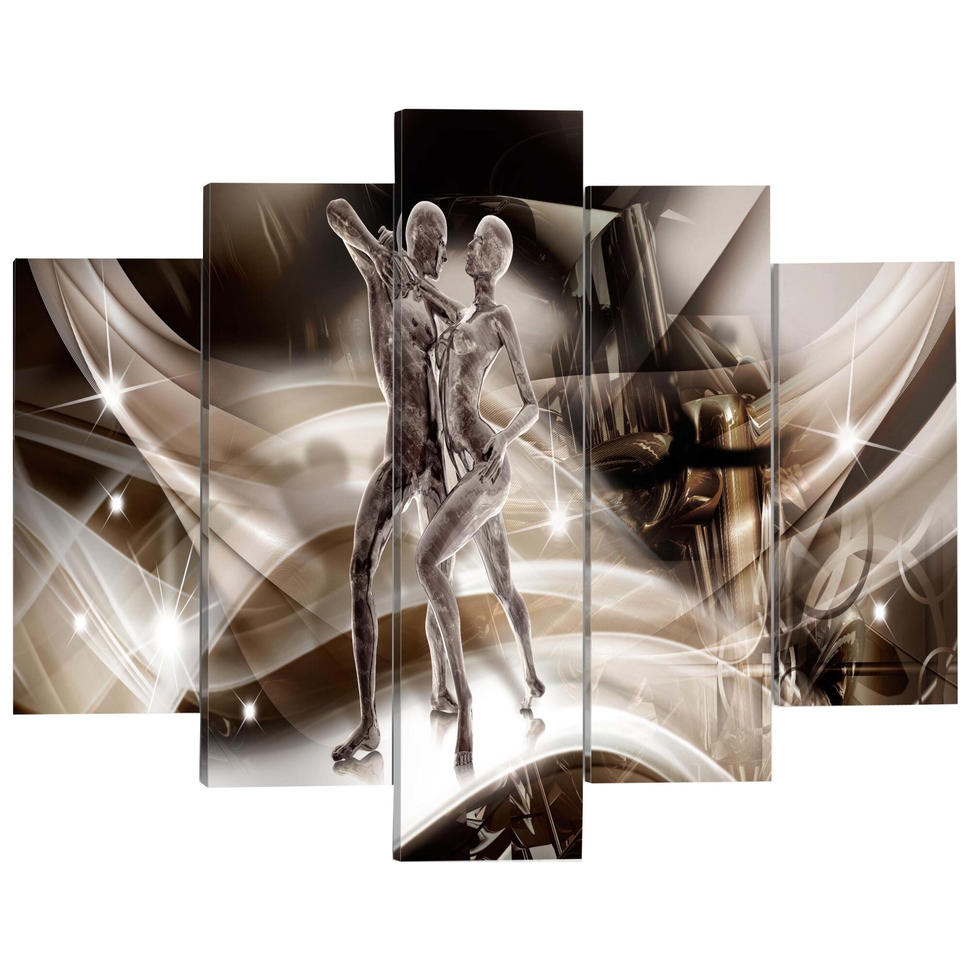 Tablou canvas 5 piese - Galaxia Dansului - 100 x 50 cm